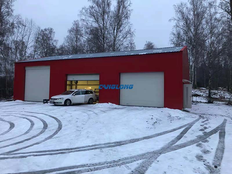 Swedish prefabricated metal garage