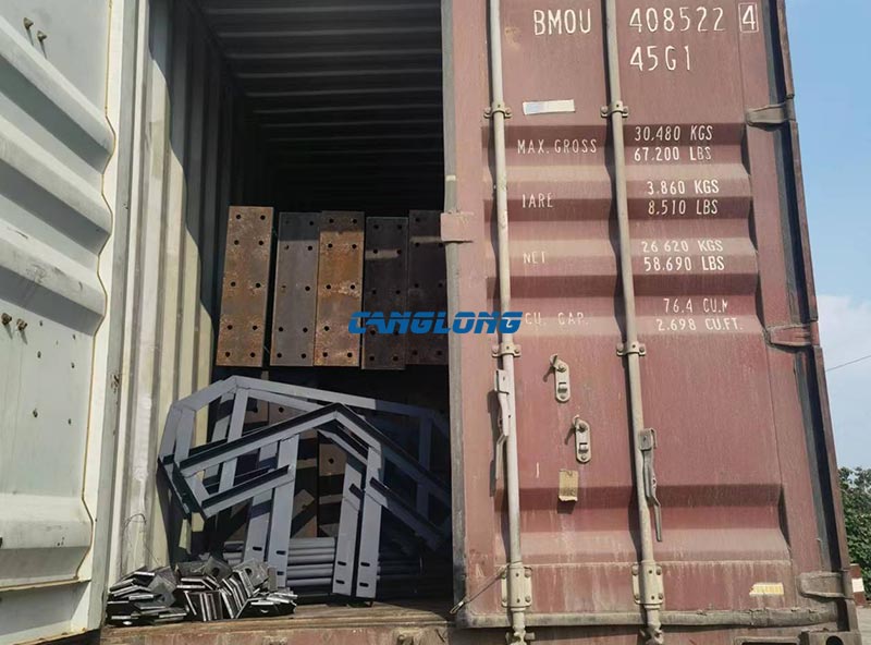 Cameroon glass factory steel structure delivery