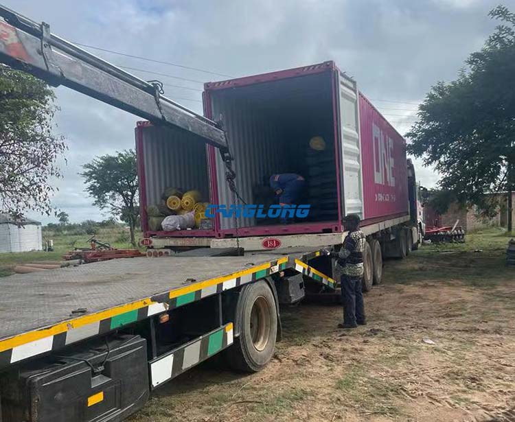 The steel structures arrived of the chicken house project for Zimbabwean client